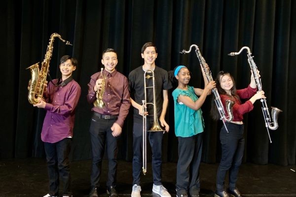 Richmond Chamber Ensemble kids standing with instruments