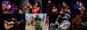 Various Faculty Artists dance and play music