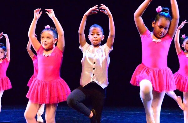 children on ballet stage