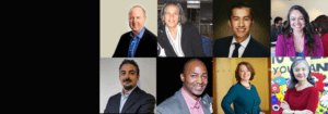 headshots of eight of our board members