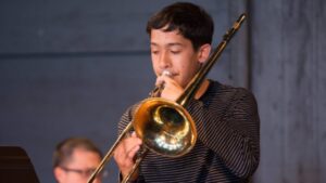 trombone student at east bay center