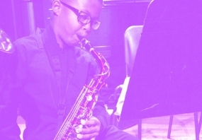 saxophone student at east bay center
